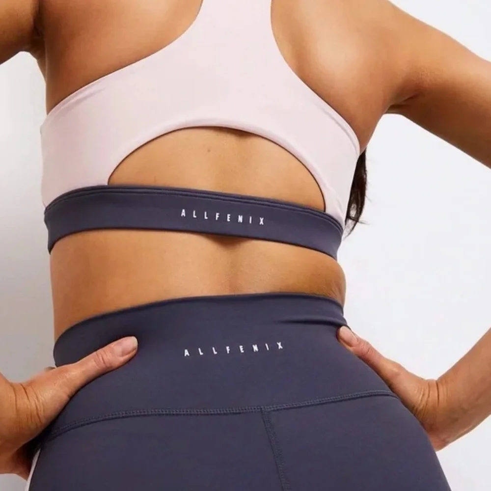 Allfenix Women's Colorblock Racerback Sports Bra